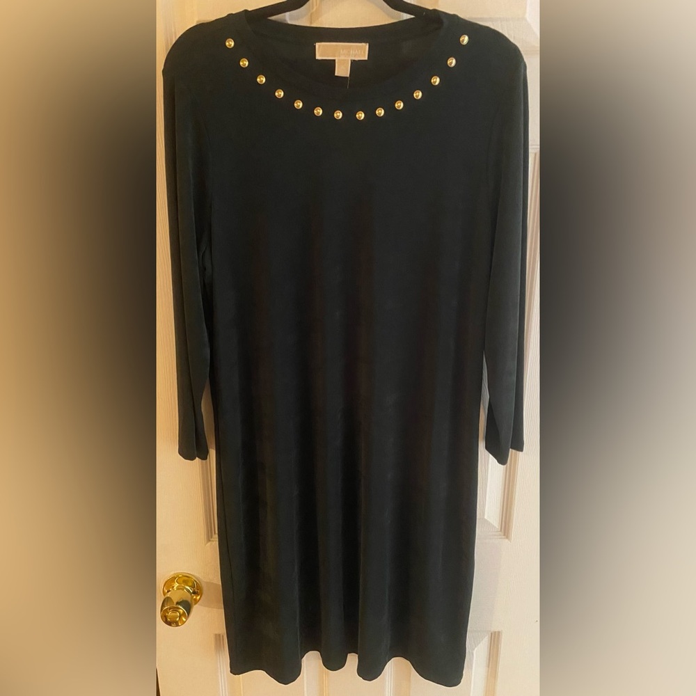 💚 Michael Kors Emerald Green Long Sleeve Dress - Size XL 💚